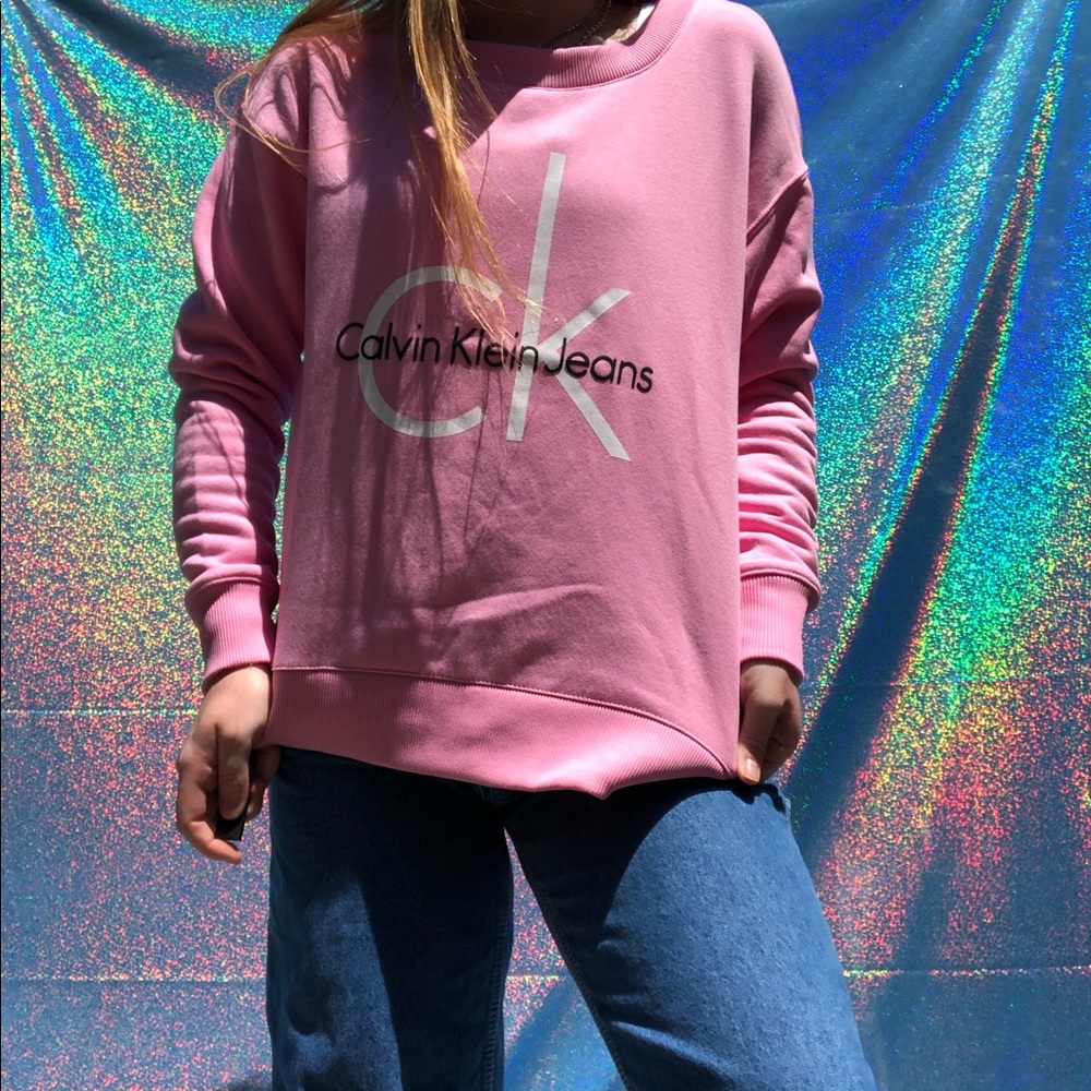 Calvin Klein never worn pink crewneck!💗